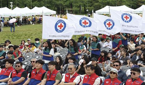 인천 관내 RCY합동입단선서식 개최 인천 관내 RCY합동입단선서식 개최